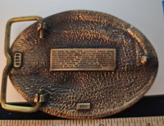 TWIN CREEKS MINE Brass Belt Buckle 3.5&Prime; X 2.5&Prime;