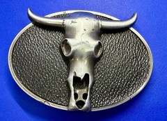 Southwestern Longhorn Skull WaistLand 2006 Belt Buckle by Silver Moon Creations