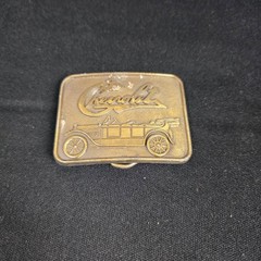 Chevrolet Belt Buckle Antique Brass 3.25&Prime; Vintage Car R.J. Roberts Co.