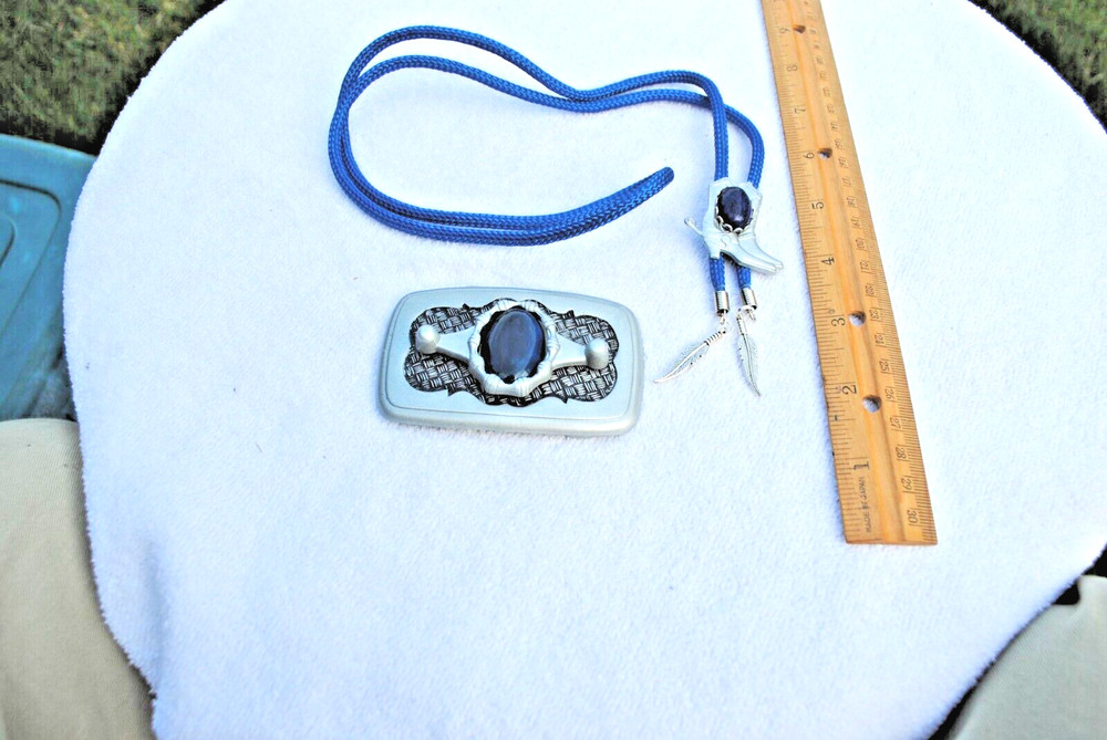 Western Belt Buckle and Bolo Set