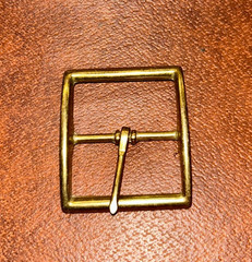 Brass Replacement Metal Belt Buckle 1.75 x 2 » For All Jeans, Khakis, Dark Brown