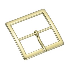 1.5&Prime; Single Prong Belt Buckle Square Center Bar Buckles for Belt Gold