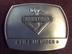 Brass Belt Buckle Handyman Club of America Belt Accessory Buckles