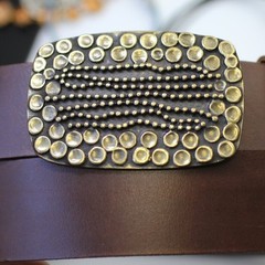 Studded Metal Ethnic Boho Style Belt Buckle – Vintage Design