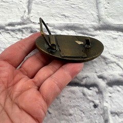 Vintage 1977 Indiana Metal Craft Hawaii Surfing Belt Buckle Enameled Brass Tone