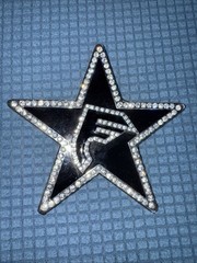 Famous Star and Straps JMD Belt Buckle 4.75” Silver Metal Vintage Men Women