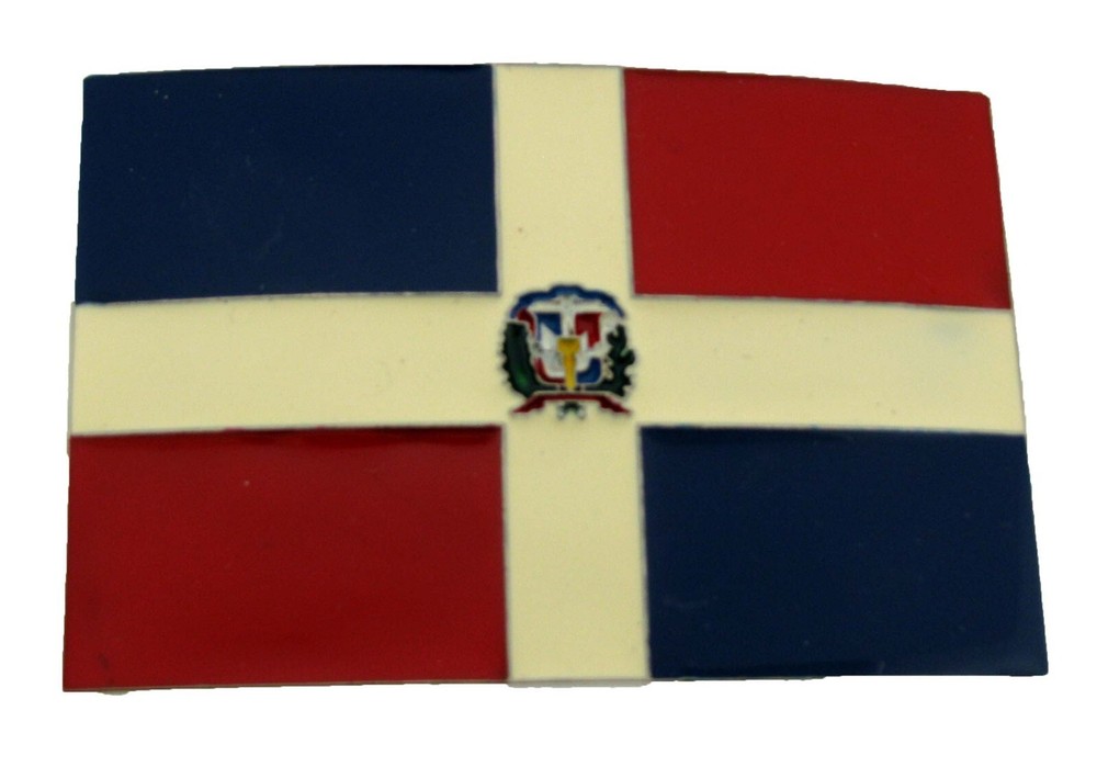 Dominican Republic Flag Belt Buckle Dominicans National Day Western Cowboy Men