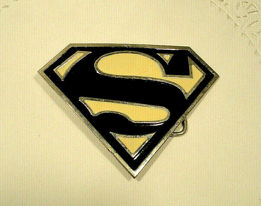 Superman Belt Buckle Black and White