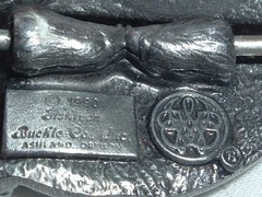 VINTAGE SISKIYOU BUCKLE CO. AMERICAN BALD EAGLE PEWTER ENAMEL BELT BUCKLE