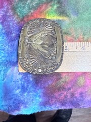 VTG Brass Belt Buckle Harold I. Bowman & Sons Horse Equestrian Western Cowboy