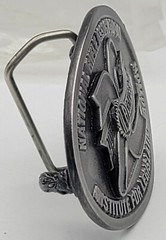 Vtg Belt Buckle Gun NRA ILA 20th Anniversary 3d Lion Shape Chape & Prong NEW