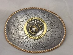 USMC Marine Corps Western Style Buckle