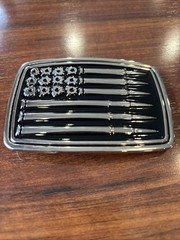 American Flag bullets belt buckle military army navy marines patriot