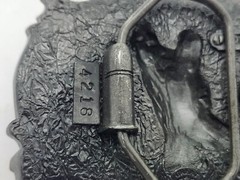Vintage « I&rsquo;d Rather Be Hunting » Duck Hunter 1994 Green Pewter Belt Buckle