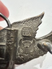 Vtg Flying Eagle Metal Belt Buckle Rare 506 USA Made Nature Patriotic Wildlife
