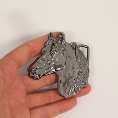 Masculine Horse Head Belt Buckle Gunmetal – Biker & Rock Style