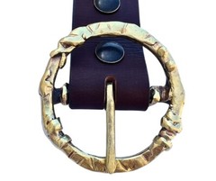 Handmade Solid Brass Belt Buckle USA | 1.5&Prime; « PEGASUS » Retro Artisan Buckle Men