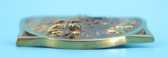 VTG 80s Kansas Wheat Farmer Commemorative Brass Belt Buckle Combine Horses