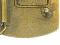 1977 Indiana Metal Craft Brass Belt Buckle Geese Goose Duck Bird Flying
