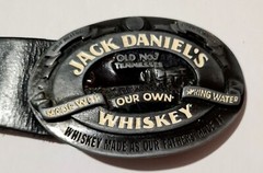 JACK DANIELS OLD NO. 7 TENNESSEE WHISKEY BELT BUCKLE VTG. 1989 ARROYO GRANDE