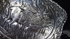 Crumrine ELK Western Belt Buckle Silver Tone 38042