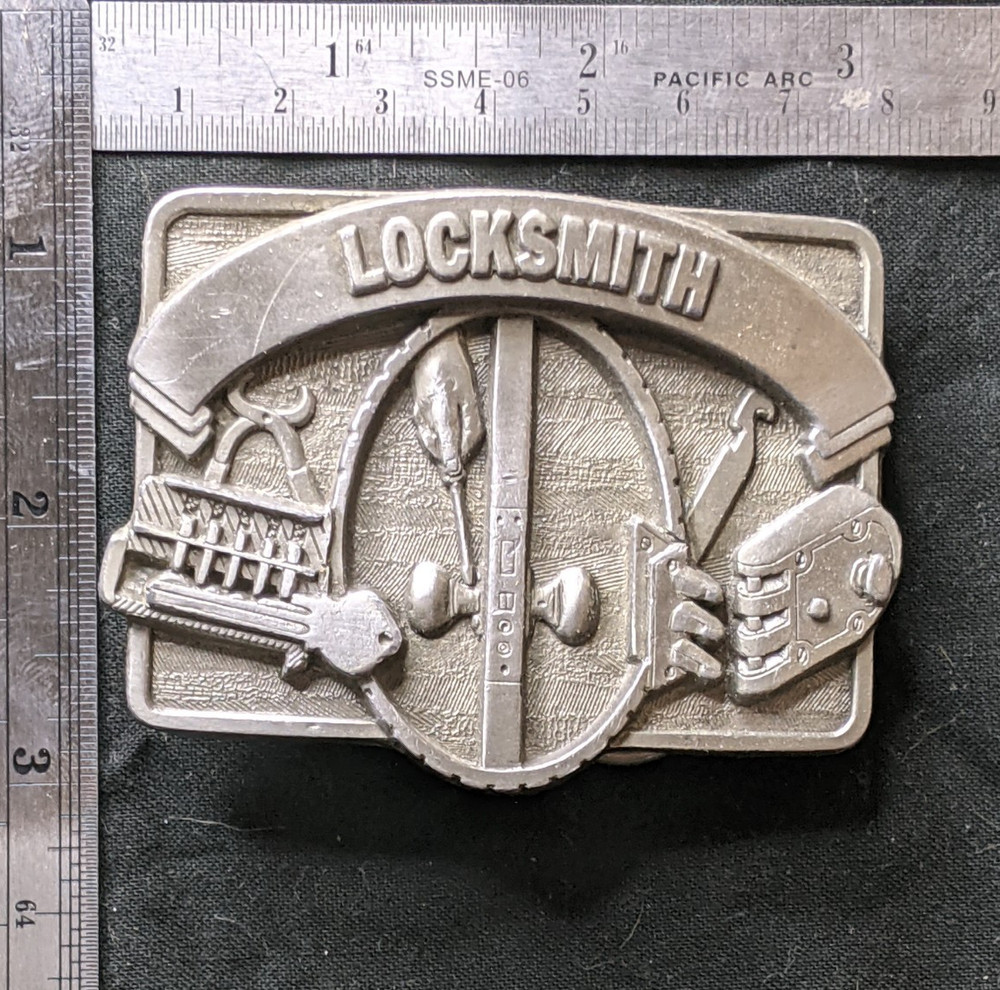 Buckles of America BA-166 Locksmith Silver Metal Western Belt Buckle 1.5 in