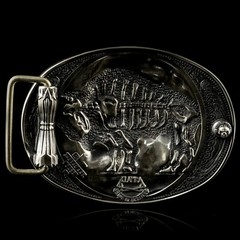 German silver buckle Indian chief skull, Liberty 1935 coin, Chief, Indian head