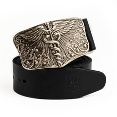 Medical german silver belt buckle Caduceus, Physician Medical Corps belt buckle