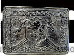 Scottish Battle Rampant Lion Kilt Belt Buckle High Quality Chrome/Antique Finish