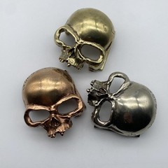 Copper Casted Skull Buckle Handmade Leather Belt DIY Fastener Buckle