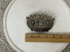 Kalan Beer Pong Champ w/ Built In Bottle Opener 2.5&Prime;x4&Prime; Oval Belt Buckle