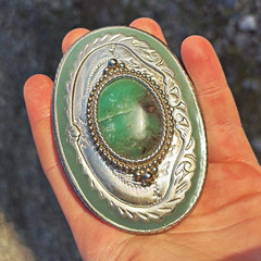 Northern jade belt buckle for men