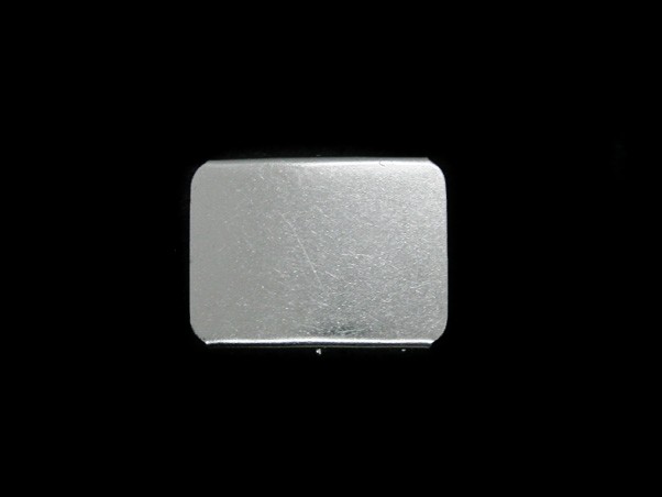 TJ15105 REALLY NICE **ROUNDED EDGE RECTANGLE** FASHION SILVERTONE BELT BUCKLE
