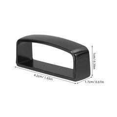 2Pcs Durable Zinc Alloy Belt Loop Keepers for Sewing Dark Grey Metal Buckles