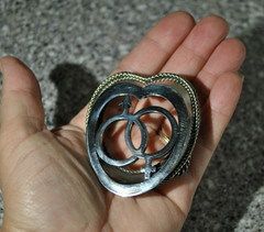 Handcrafted Marriage Unity Love Heart Belt Buckle – Heavy, Beautiful