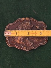 Vintage Brass Belt Buckle « Big Mouth Bass (Y-17)