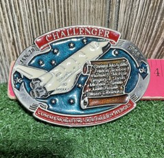 1986 VTG Challenger Commemorating Our Fallen Heroes Collectible Belt Buckle