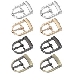8Pcs 0.7&Prime; Single Prong Belt Buckle Roller Buckle Black/Silver/Light Gold/Brown