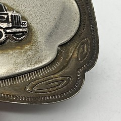 Vintage Truck Trailer Metal Belt Buckle Trucker