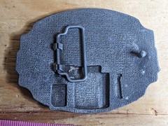 Vintage Electrician Belt Buckle Pewter Tone Metal Electrical Lineman Tools Gift