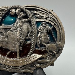 Vintage Bergamot Brass Works Championship Rodeo Belt Buckle 1980 Made in USA
