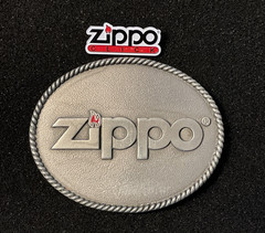 ZIPPO Pewter Belt Buckle and ZIPPO Click Lapel / Hat Pin