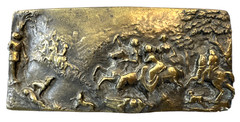 Knights Warriors Armor Fighting Horseback Adezy DENVER Belt Buckle Vintage Brass