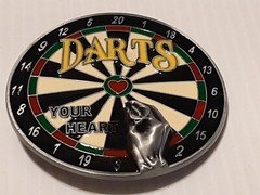 DARTS DART BOARD Metal Belt Buckle