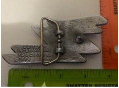 ZZ Top Belt Buckle Key Chain Style Solid Metal Strong Sturdy Gray