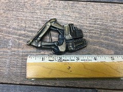 Vintage 1970s Construction Loader- Backhoe Belt Buckle 3 1/2&Prime; Wide 5A