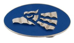Hecho en Mexico Belt Buckle Blue Silver Metal Super Mexican Eagle Logo New Style