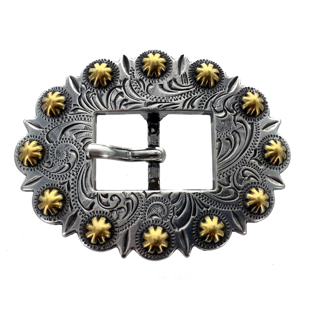 WESTERN HORSE HEADSTALL BRIDLE SADDLE ANTIQUE GOLD BERRY CART BUCKLE FITS 3/4&Prime;