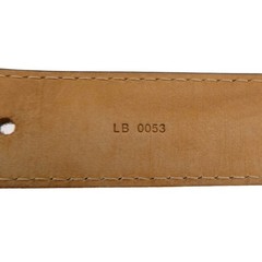 Louis Vuitton M6812T Sun Tulle Jeans Logo Buckle Leather Belt Black Used