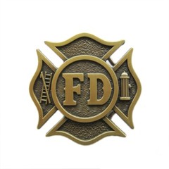 Antique Bronze Fire Fighter Dept Classic Hero Belt Buckle also Stock in the US
